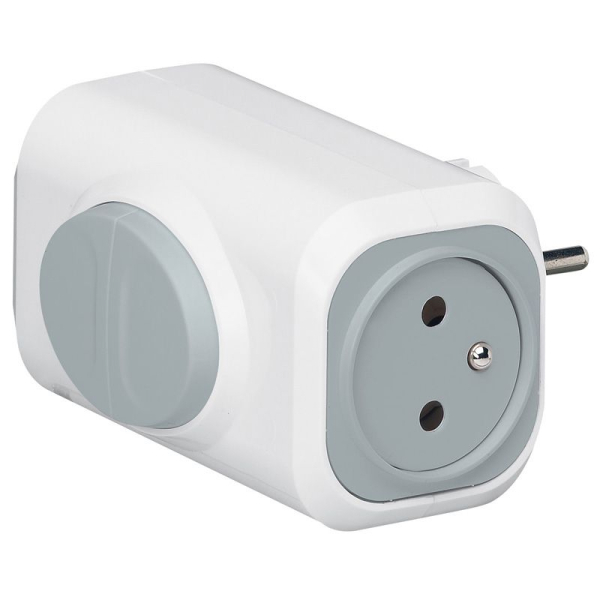 FICHE BIPLITE AVEC 2 PRISES DE COURANT LATÉRALES + BOUTON D'EXTRACTION
